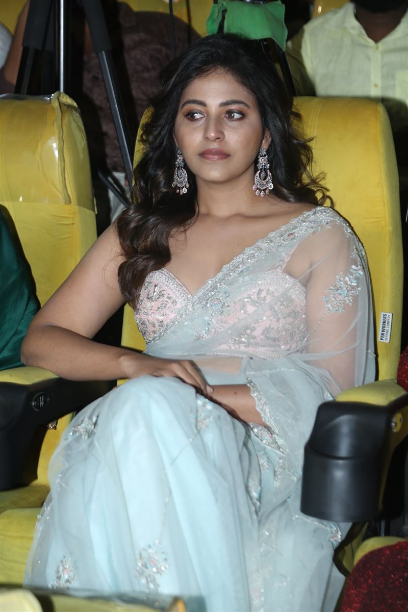 Telugu Actress Anjali in Green Saree